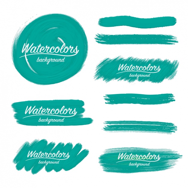 626x626 Watercolor Brush Strokes Design Vector Free Download - Watercolor Vector Brushes