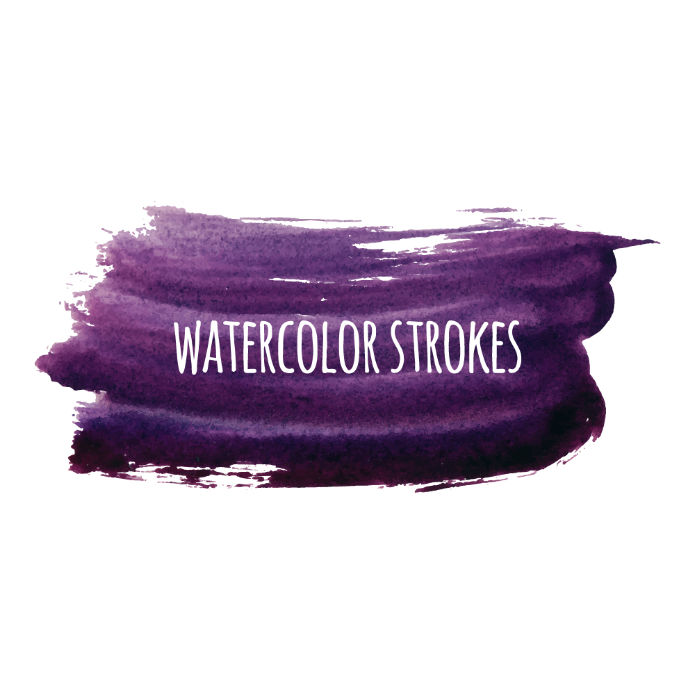 1000x1000 Watercolor Strokes Vector Brushes Set 03 Free Download - Watercolor Vector Brushes