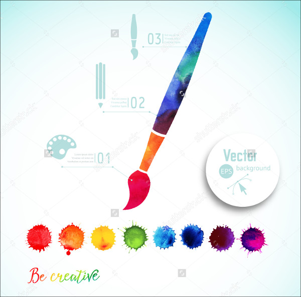 600x593 9 Watercolor Brushes,free Psd, Vector Ai, Eps Format Download - Watercolor Vector Brushes