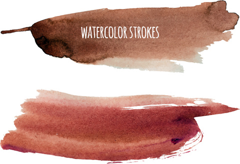 480x329 Watercolor Strokes Vector Brushes Set Free Vector In Encapsulated - Watercolor Vector Brushes