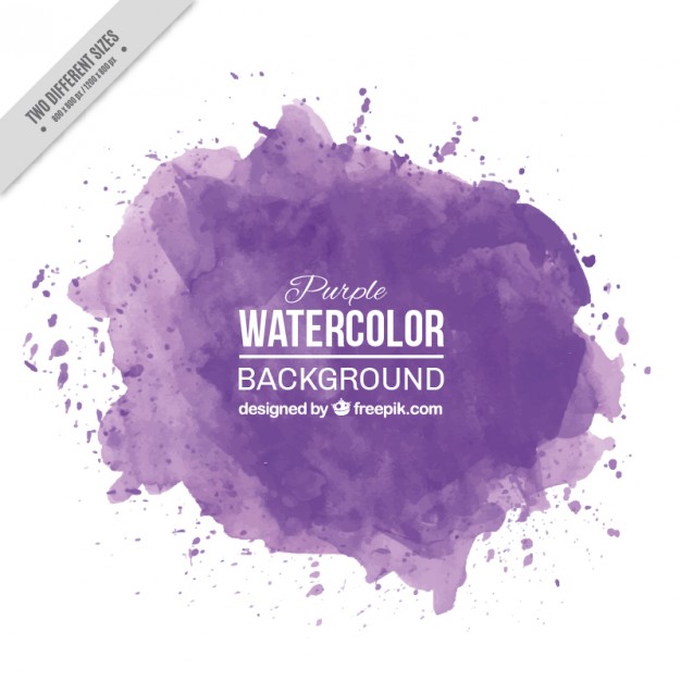 626x626 Purple Watercolor Splashes Background Vector Free Download - Watercolor Vector Illustrator