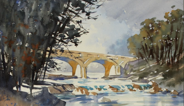 599x344 Watercolor Landscape Painting With Thomas Schaller - Watercolor Video