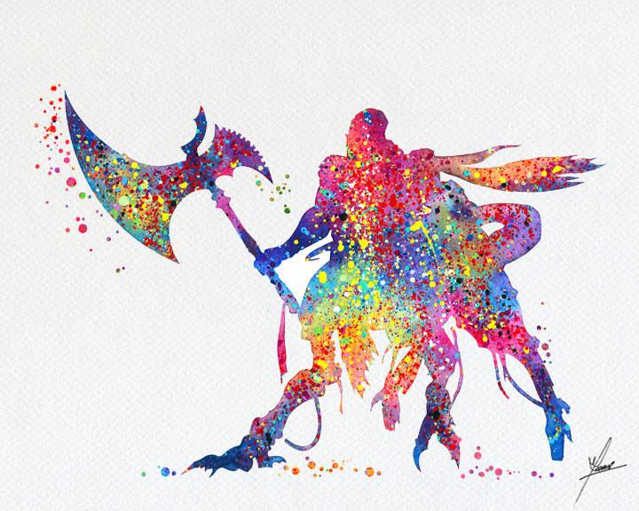 720x576 Final Fantasy Xiii Video Game Inspired Watercolor Illustrations - Watercolor Video Game