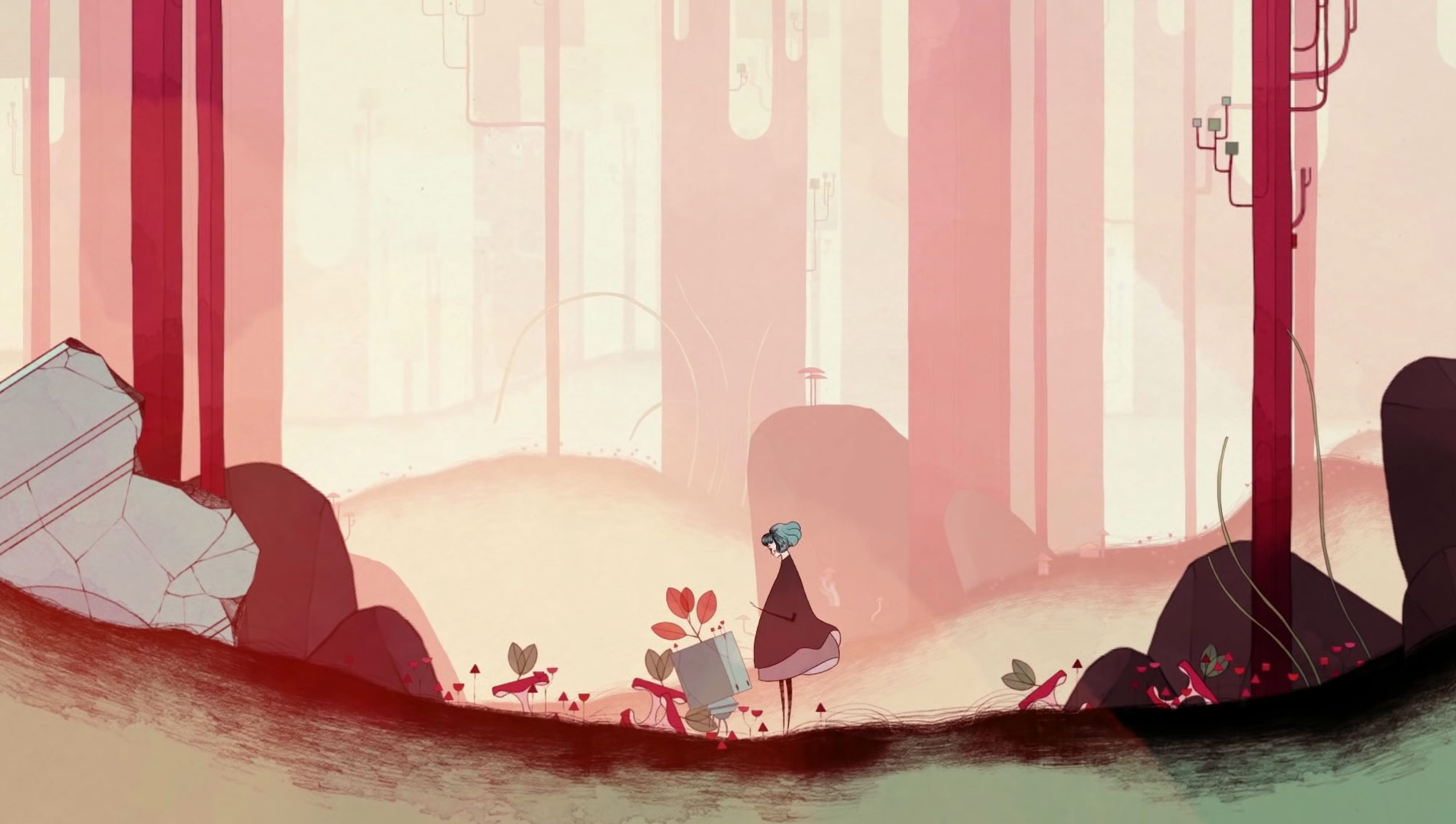 2000x1132 Gris Explore A Surreal Watercolor Landscape In A New Video Game - Watercolor Video Game