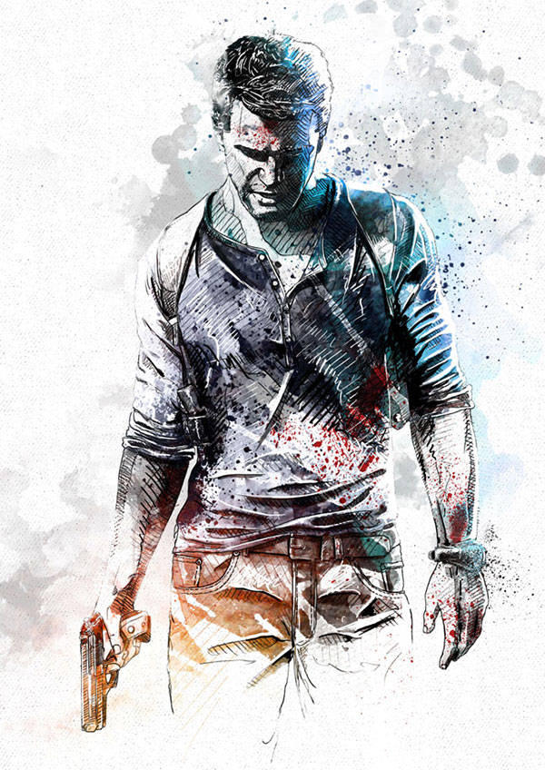 600x848 Video Game Sergio Ingravalle (Maivisto) - Watercolor Video Game