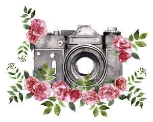 299x240 Camera Watercolor Photos, Royalty Free Images, Graphics, Vectors - Watercolor Videos Free
