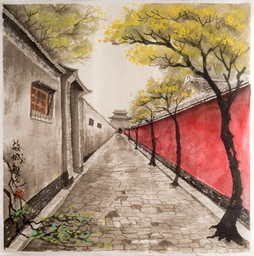 500x503 Watercolor Painting - Watercolor Village