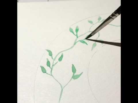 480x360 Watercolor Painting Vines - Watercolor Vines