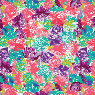 328x330 Watercolor Flowers Vinyl - Watercolor Vinyl