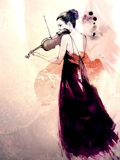 Watercolor Violin