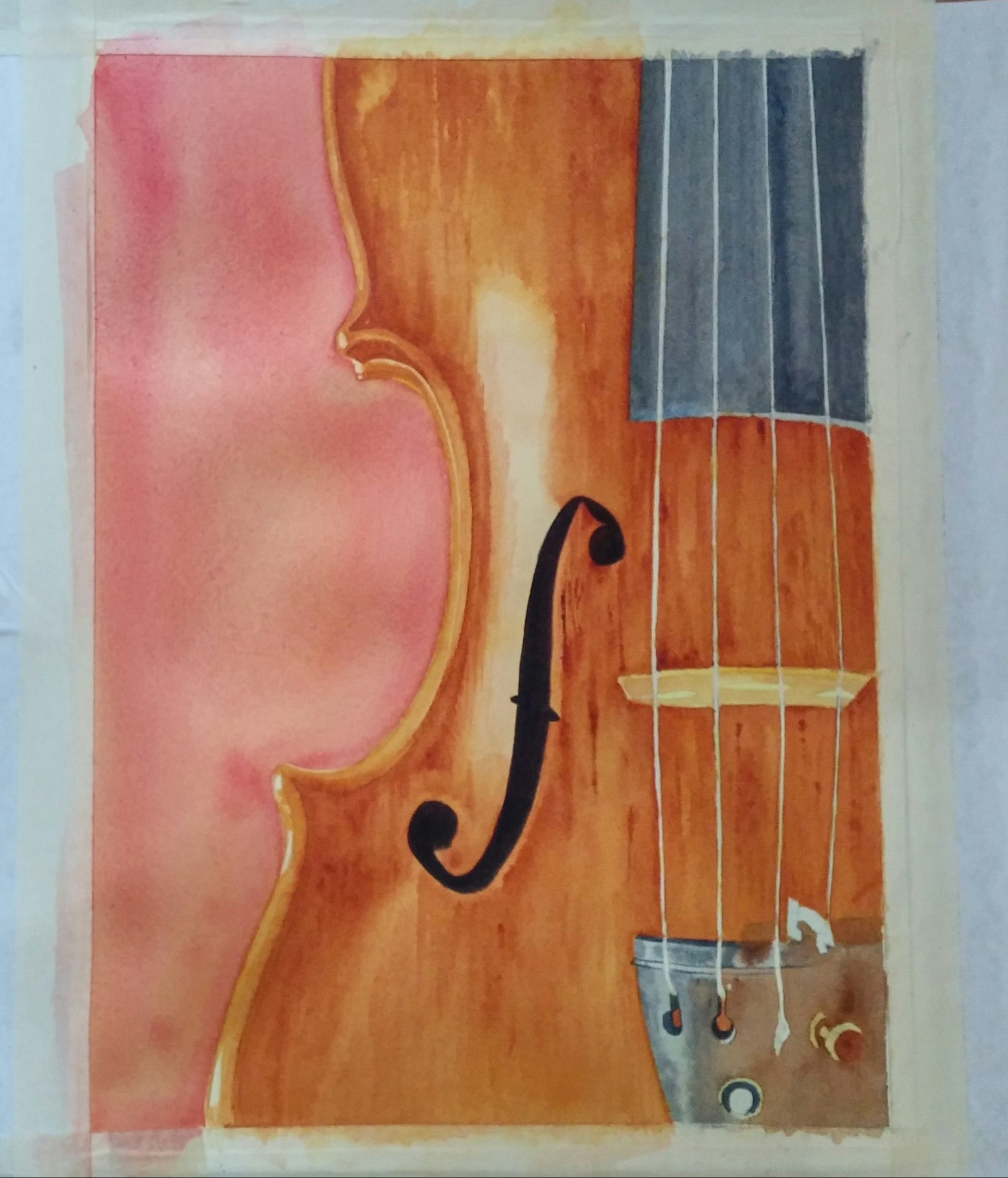 2069x2417 Watercolor Painting - Watercolor Violin