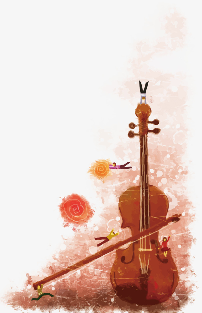 650x1004 Vector Hand Painted Violin, Violin, Watercolor, Hand Painted Png - Watercolor Violin