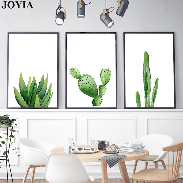 640x640 Buy Green Cactus Wall Art Picture Home Decoration - Watercolor Wall Art