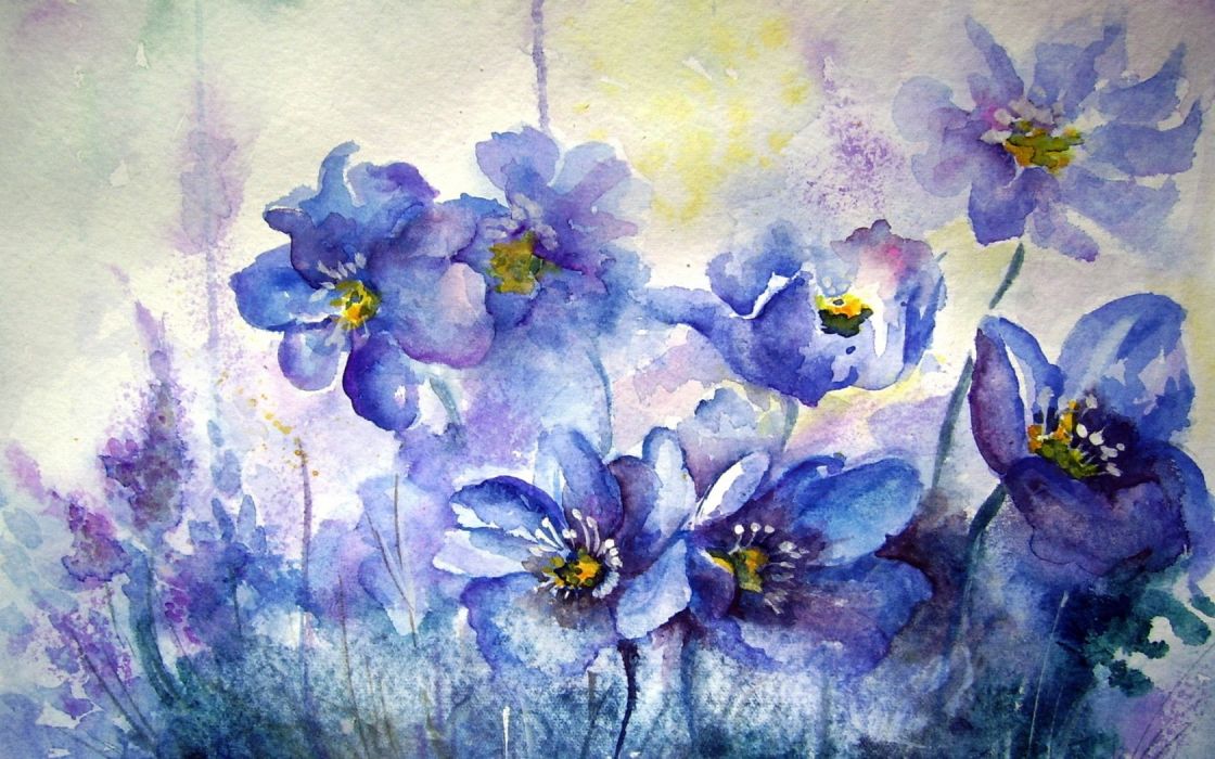 1120x700 Flower Painting Watercolor Wallpaper 1680x1050 70424 Wallpaperup - Watercolor Wallpaper