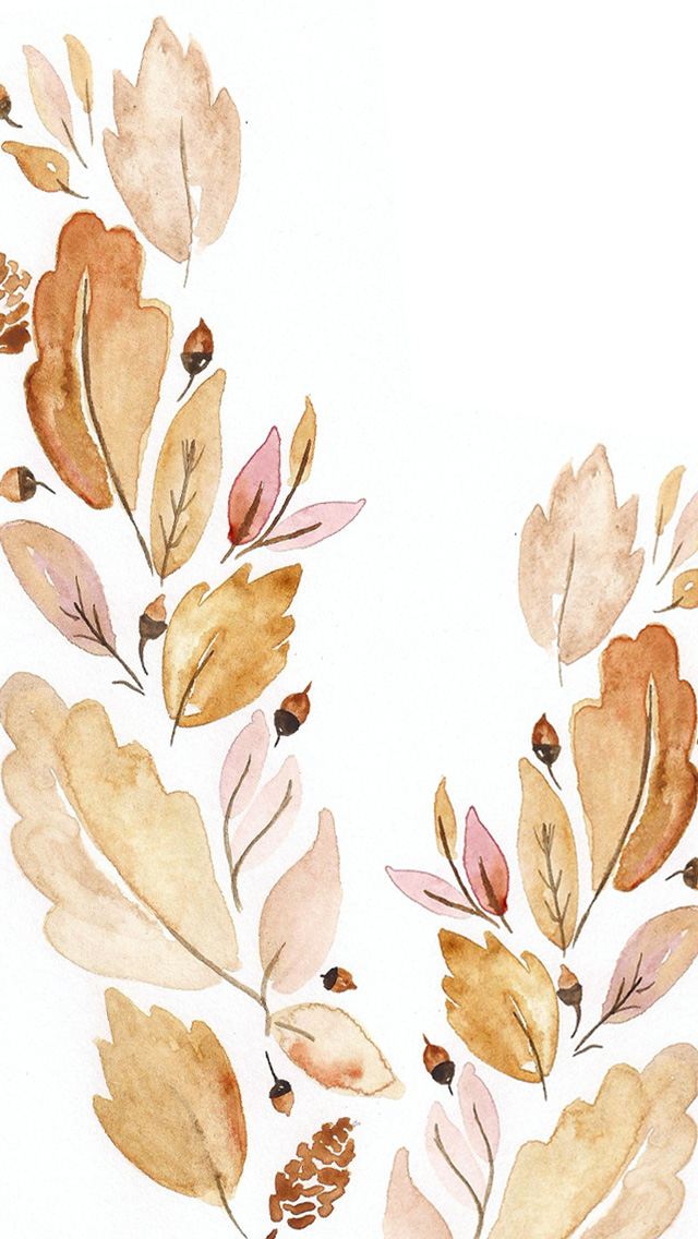 640x1136 September Digital Watercolor Wallpaper - Watercolor Wallpaper