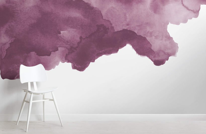 820x532 Purple Watercolor Wallpaper Muralswallpaper - Watercolor Wallpaper Splash