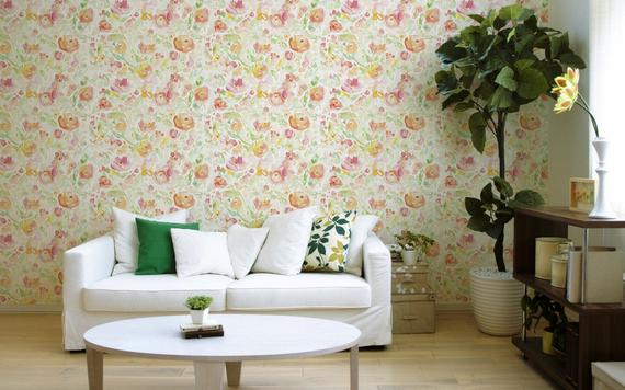 570x356 Removable Wallpaper Splash Wall Art Watercolor Print Etsy - Watercolor Wallpaper Splash