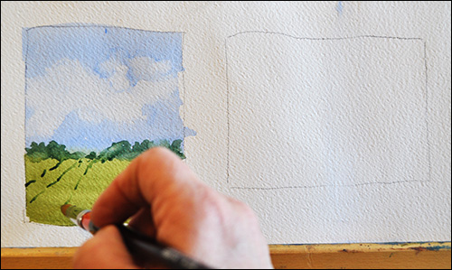 500x299 How To Paint A Perfect Flat Wash (On Wet Or Dry Paper) Using - Watercolor Wash Painting