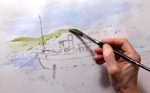 300x186 Pen And Watercolor Washes Painting Techniques - Watercolor Wash Painting