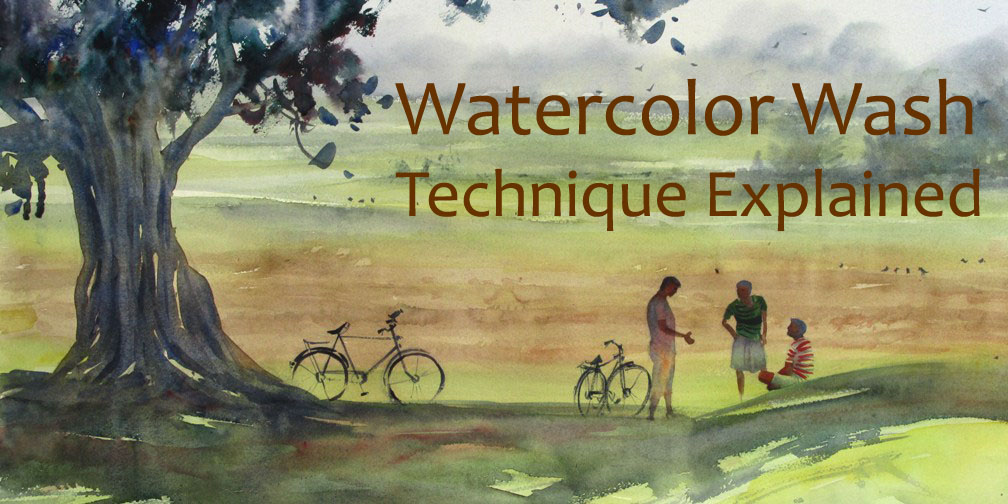 1008x504 Watercolor Technique Series 1 - Watercolor Wash Painting