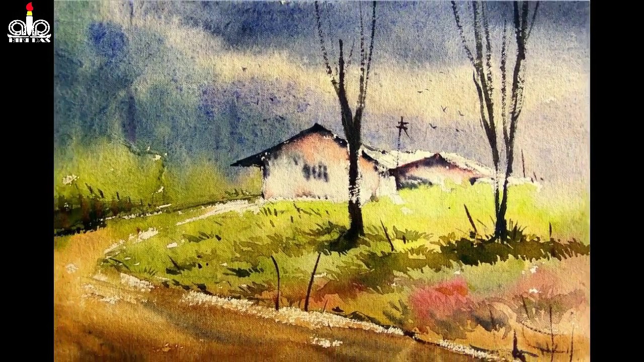 1280x720 Watercolor Landscale Paintinghow To Paint Wash Technique - Watercolor Wash Painting