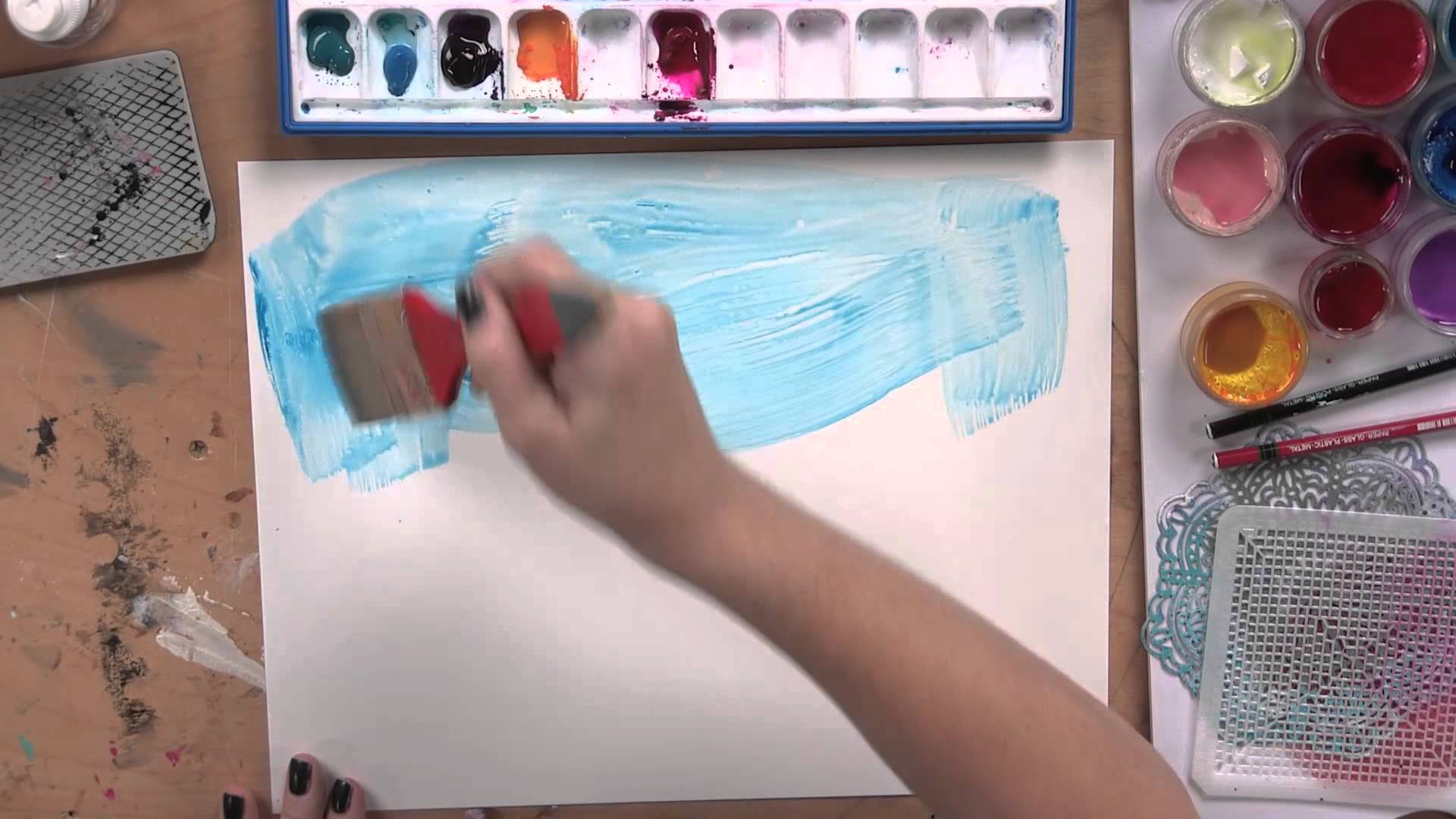 1920x1080 Preview Expressive Watercolor On Yupo Painting Flowers With - Watercolor Wash Texture