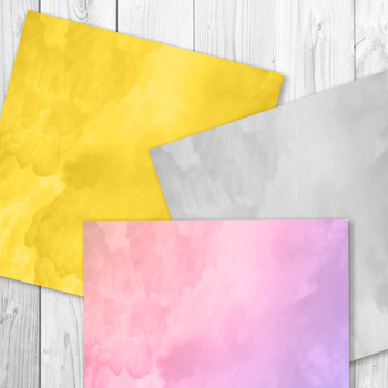 350x350 Watercolor Digital Paper, Watercolor Wash Texture, Painted - Watercolor Wash Texture