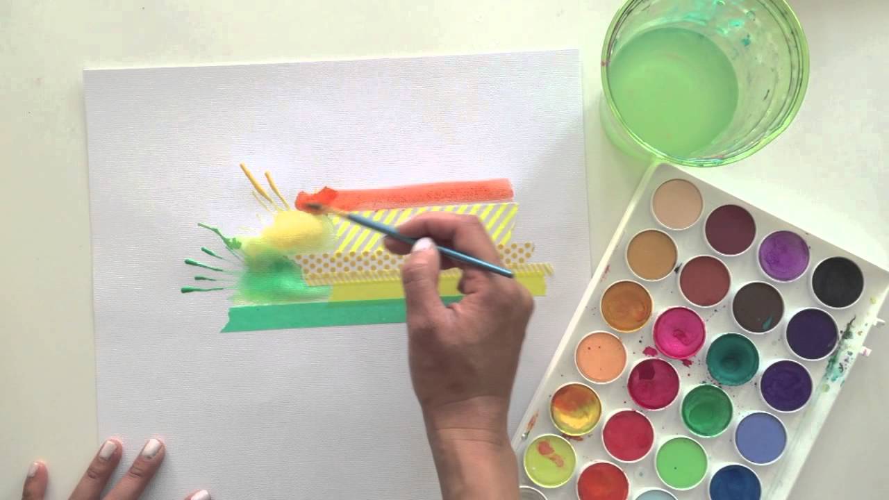 1280x720 Watercolors And Washi Tape In Paper Crafting - Watercolor Washi