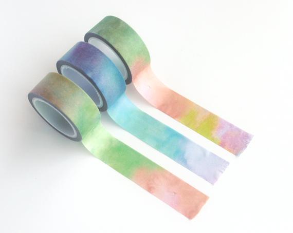 570x454 Watercolor Washi Tape Multicolor Washi Tape Multicolor Etsy - Watercolor Washi Tape