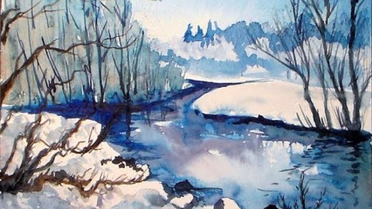 750x422 Free Watercolor Painting Video Tutorials For Beginners - Watercolor Water