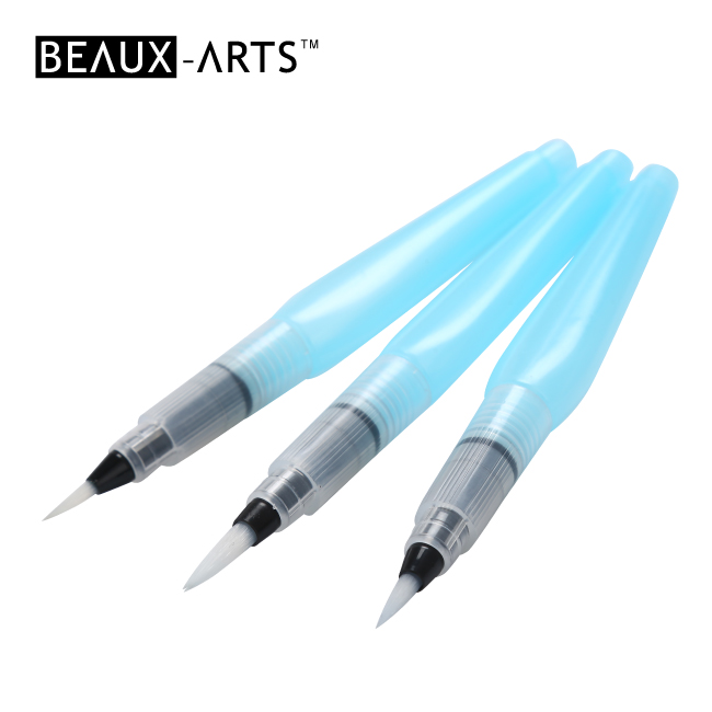 650x650 Blue Plastic Water Brush Pen With Synthetic Hair For Watercolor - Watercolor Water Brush