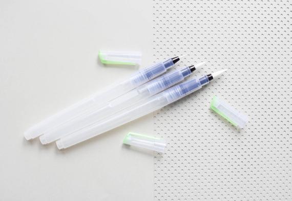 570x392 Watercolor Pen Brush Ink Pen Watercolor Water Brush Travel Etsy - Watercolor Water Brush