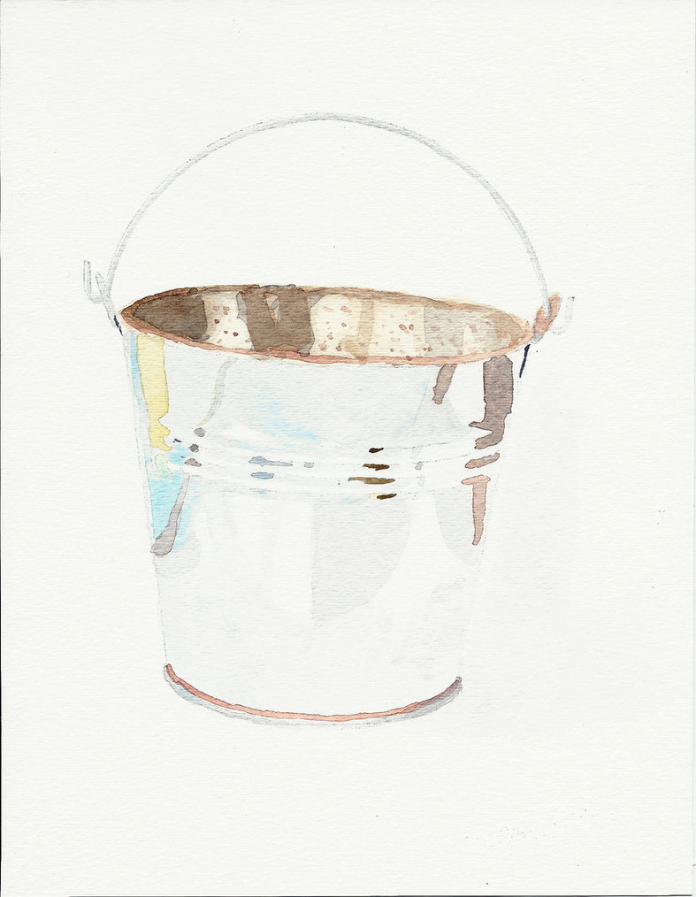 787x1014 Bucket Watercolor By Miriamarnott - Watercolor Water Bucket