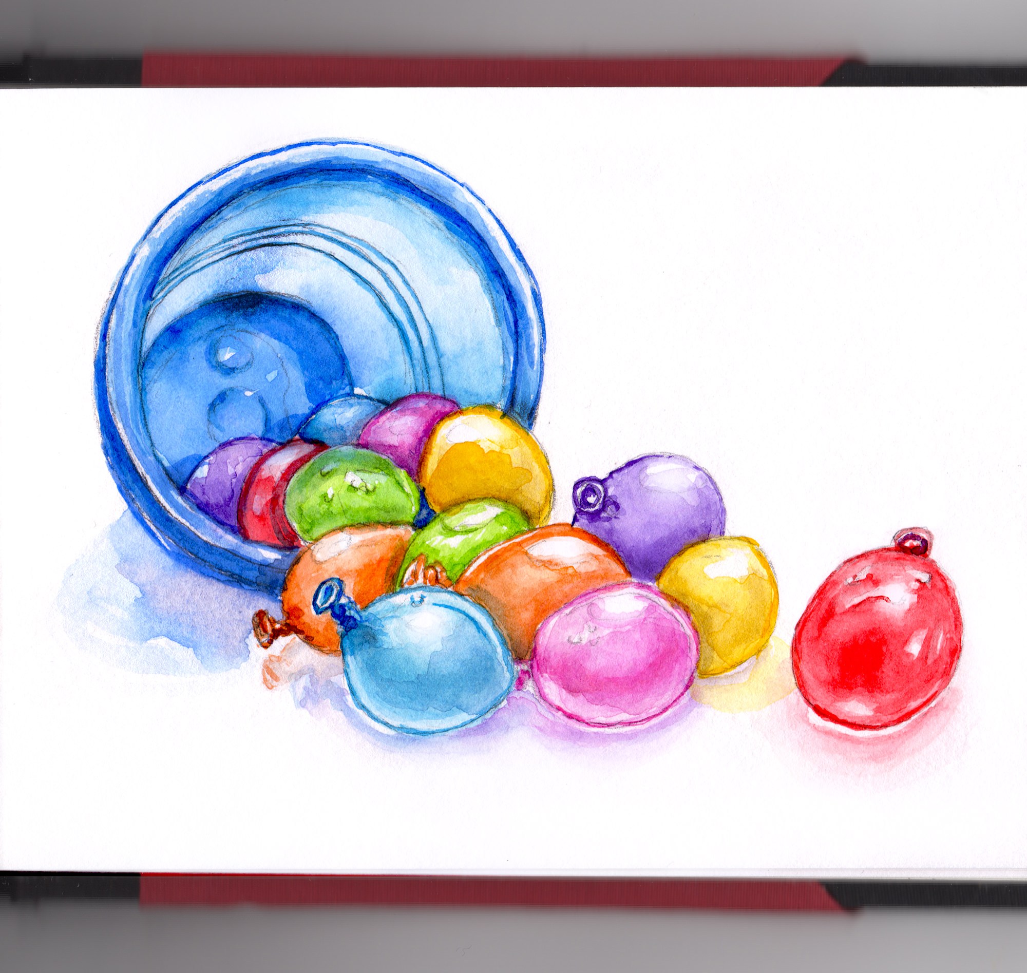 2000x1895 ~ Water Balloon Fights - Watercolor Water Bucket