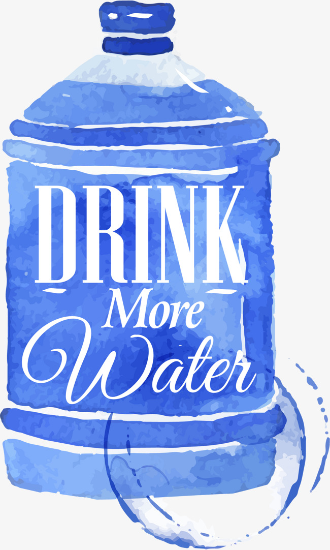 650x1082 Hand Drawn Blue Bucket Pattern, Watercolor, Pigment Flower, Water - Watercolor Water Bucket