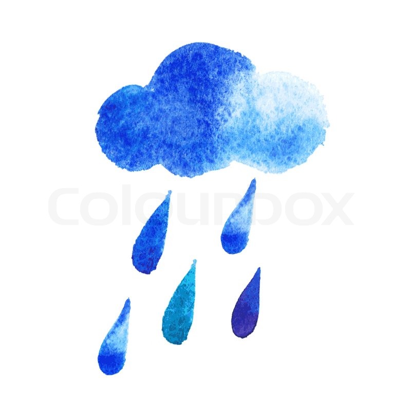800x800 Vector Watercolor Rain Drops, Seamless Background With Stylized - Watercolor Water Drops