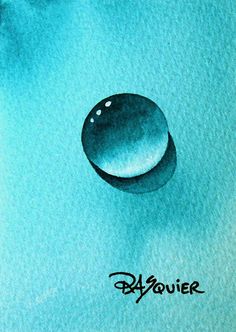 236x332 Wassertropfen, Spiegelung, Malanleitung Malanleitungen - Watercolor Water Drops