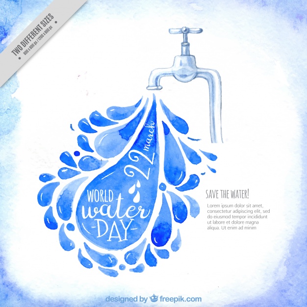 626x626 Watercolor Background Of Tap And Water Droplets Vector Free Download - Watercolor Water Drops