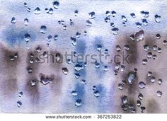 236x171 Water Drop Window Pane Watercolor - Watercolor Water Drops