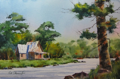 400x266 Watercolors By Jim Oberst Blog Hidden River - Watercolor Water Scenes