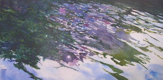 550x271 Water Scene - Watercolor Water Scenes