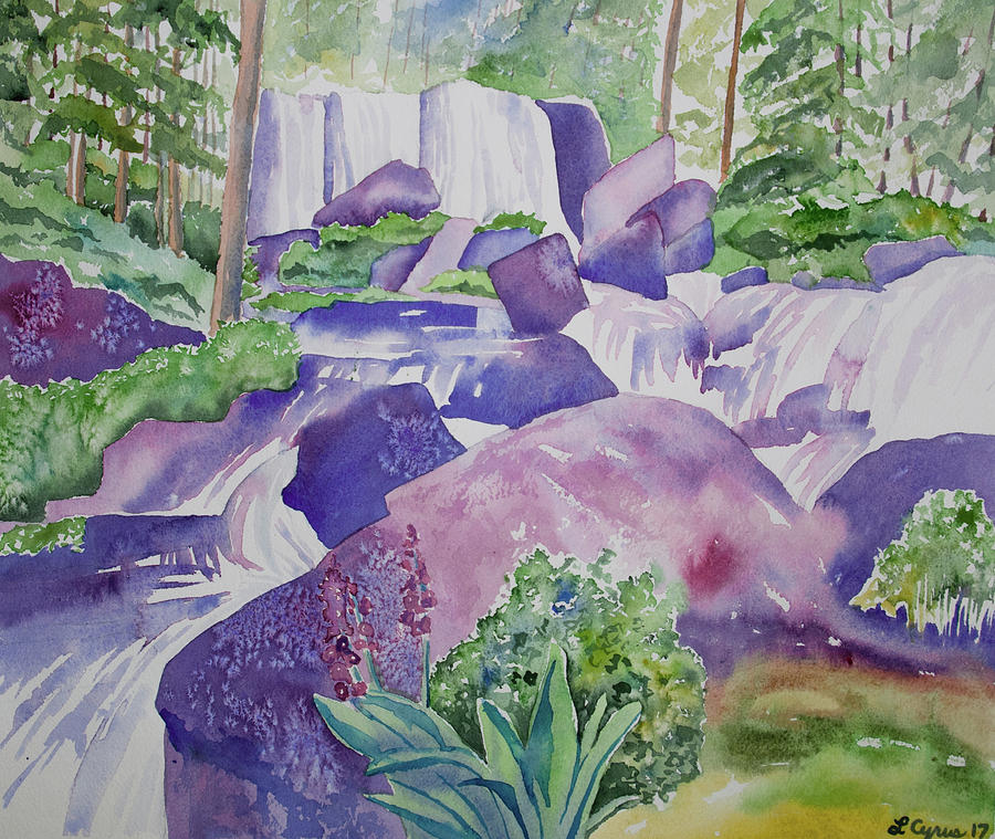 900x759 Watercolor - Watercolor Waterfall