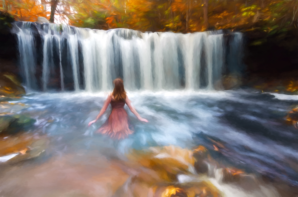 1000x662 Waterfall In Watercolor (Nikon) Iphone Photographer David Pasillas - Watercolor Waterfall