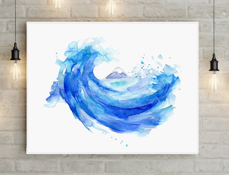 800x612 Hokusai Wave Painting - Watercolor Waves