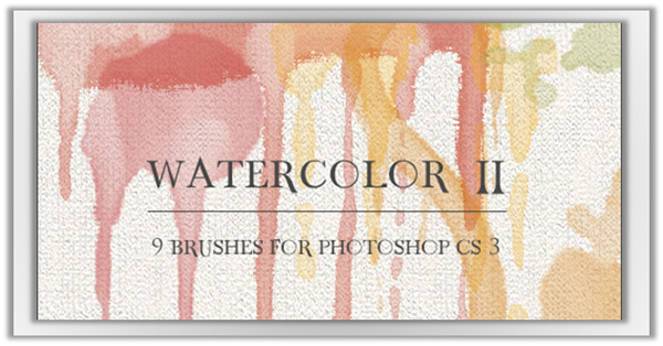 600x314 Freebies 20 Watercolor Photoshop Brushes - Watercolor Web