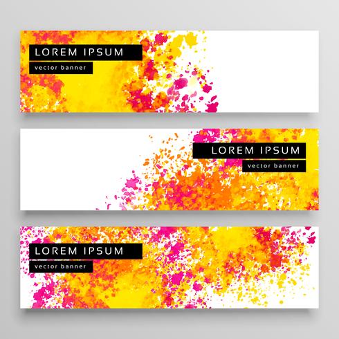 490x490 Abstract Watercolor Web Banner Design Background - Watercolor Web