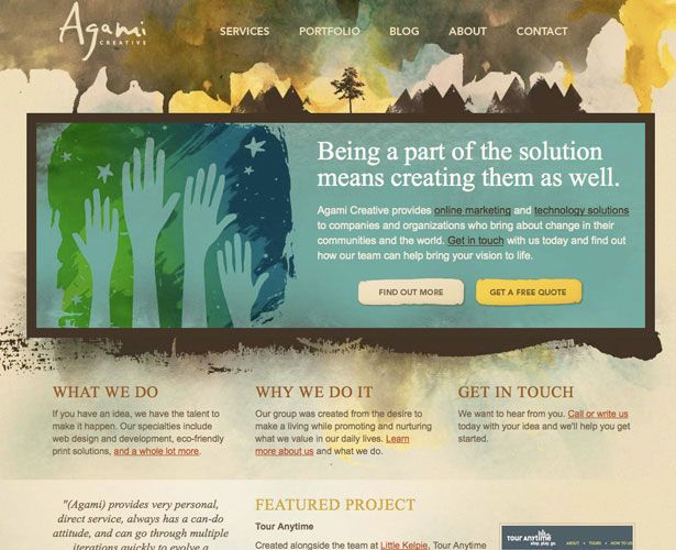 615x500 A Showcase Of Watercolor In Web Design Watercolor - Watercolor Web Design