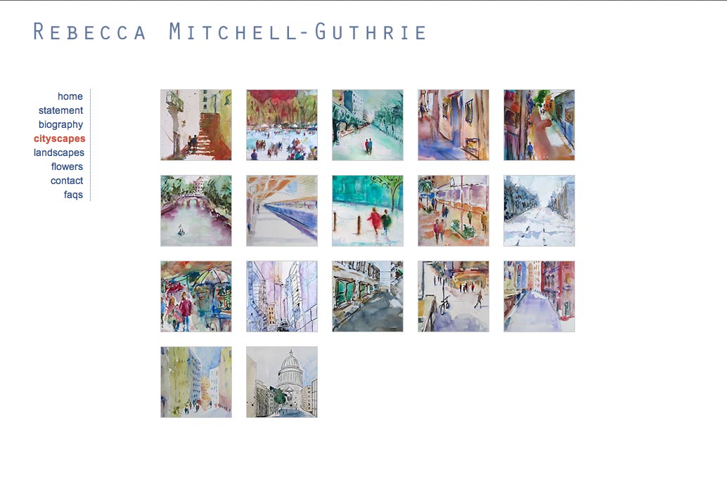 1034x689 Web Design For A Watercolor Artist Rebecca Mitchell Guthrie - Watercolor Web Design