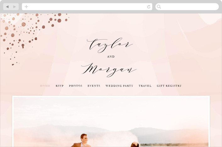 706x469 Formal Watercolor Wedding Websites By Jennifer Postorino Minted - Watercolor Website