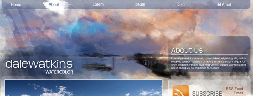 841x319 Watercolor Website Theme - Watercolor Website